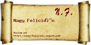Nagy Felicián névjegykártya